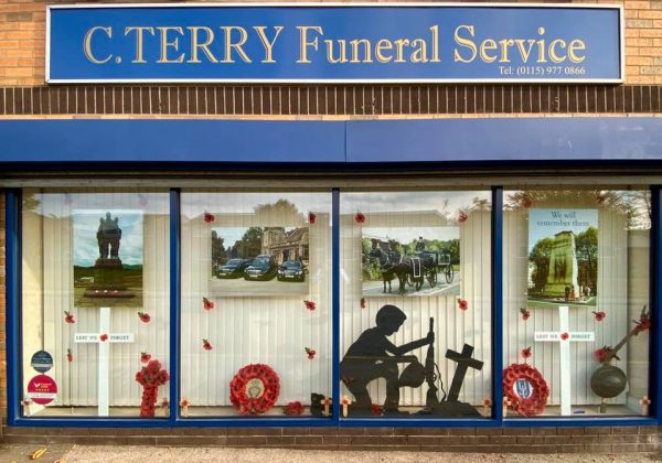 Last minute addition to our Remembrance window. – Funeral Director
